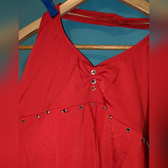 Red fringe dress with built in bottoms - Picture 4 of 6